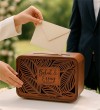 Takı / Zarf Sandığı - İsimli, Ahşap, Yaprak Desenli & Kalite - Özel Anılara Yakışır Şık ve Anlamlı Bir Sunum