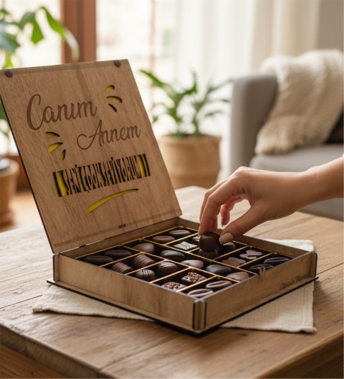 Anneye Özel Hediye Çikolata - Canım Annem Seni Çok Seviyorum ile En İçten Sevginizi Lezzetli Bir Şekilde Sunun