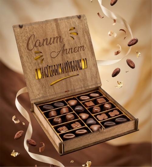 Anneye Özel Hediye Çikolata - Canım Annem Seni Çok Seviyorum ile En İçten Sevginizi Lezzetli Bir Şekilde Sunun