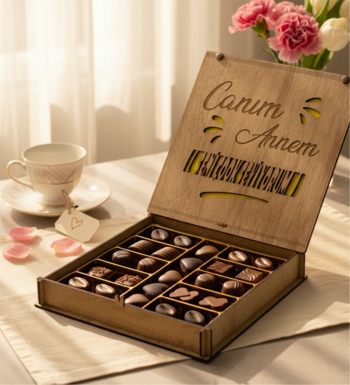 Anneye Özel Hediye Çikolata - Canım Annem Seni Çok Seviyorum ile En İçten Sevginizi Lezzetli Bir Şekilde Sunun