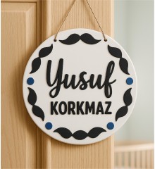 İsimli Ahşap Kapı Süsü - Erkek Bebek ve Çocuk Odaları İçin Miniklerin Dünyasına Özel Dekorasyon
