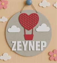 İsimli Kapı Süsü - Kalpli ve Balonlu Kız Bebek/Çocuk Odası için Neşeli ve Sevimli Bir Karşılama Seçeneği İsimli Kapı Süsü - Kalpli ve Balonlu Kız Bebek/Çocuk Odası için Neşeli ve Sevimli Bir Karşılama Seçeneği