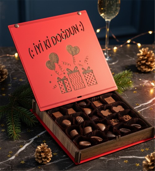 Doğum Günü Hediyesi -İyi Ki Doğdun- Yazılı Kutu Çikolata ile Sevgi Dolu Kutlamalara Tatlı Bir Dokunuş