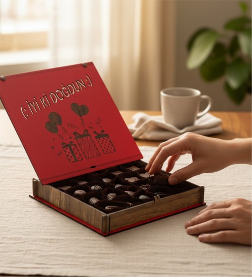 Doğum Günü Hediyesi -İyi Ki Doğdun- Yazılı Kutu Çikolata ile Sevgi Dolu Kutlamalara Tatlı Bir Dokunuş