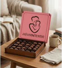 Hediye Çikolata -Seni Seviyorum Annem- Yazılı Annelere Özel - Kalbinizden Gelen En Tatlı Teşekkürünü Sunun