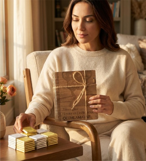 Hediyelik Çikolata Kitabı - Zihnin Gücü, Harika Olumlamalar ile İlham Veren Sözlerle Tatlı Bir Mola
