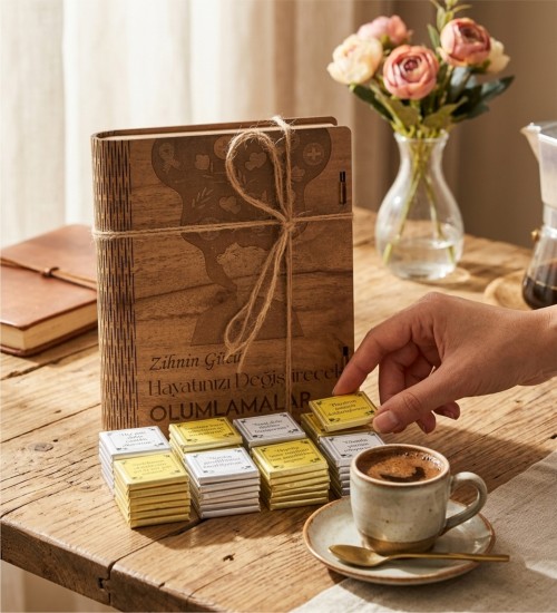Hediyelik Çikolata Kitabı - Zihnin Gücü, Harika Olumlamalar ile İlham Veren Sözlerle Tatlı Bir Mola