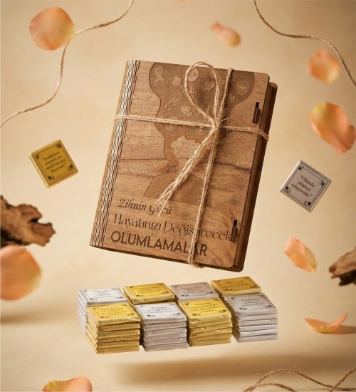 Hediyelik Çikolata Kitabı - Zihnin Gücü, Harika Olumlamalar ile İlham Veren Sözlerle Tatlı Bir Mola