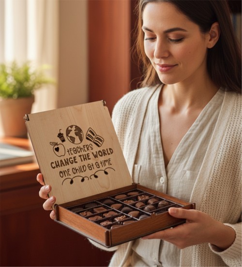 Hediyelik Çikolata - Öğretmenlere Özel Saygı ve Sevgi Dolu Emekleri Lezzetli Bir Teşekkürle Taçlandırın