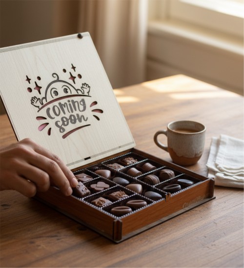 Hediyelik Hamile Çikolatası - Baby Coming Mesajlı, Kutulu, Tatlı Bir Bekleyişe Neşeli Bir Sürpriz Katın