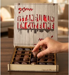 Hediyelik Çikolata Gönder - İstanbul'un En Güzeli'ne! Yazılı, Kalpten Gelen Bir İlhamla Hazırlanmış Özel Hediye