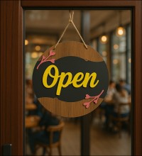 Kapı Süsü İşyerleri İçin - Open-Close Yazılı 35cm Şık Tabela - Zarif Görünümüyle Göz Dolduran Dekor Kapı Süsü İşyerleri İçin - Open-Close Yazılı 35cm Şık Tabela - Zarif Görünümüyle Göz Dolduran Dekor