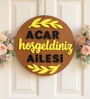 Kapı Süsü - Hoş Geldiniz Yazılı İsimli Ahşap+Pleksi Süslemeli - Evinize Sıcacık Bir Davet Yaratın Kapı Süsü - Hoş Geldiniz Yazılı İsimli Ahşap+Pleksi Süslemeli - Evinize Sıcacık Bir Davet Yaratın