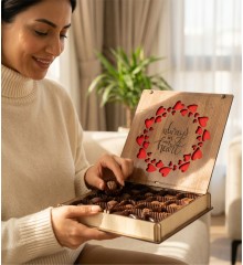 Kutulu Hediyelik Çikolata - Always and Forever Mesajlı, Sonsuz Aşkı Lezzetle Taçlandıran Özel Bir Seçim