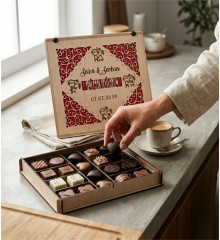 Kutulu Hediye Çikolata - İsimli ve Tarihli, Sevgili Figürlü Romantik Tasarım ile Aşkınızı Taçlandırın Kutulu Hediye Çikolata - İsimli ve Tarihli, Sevgili Figürlü Romantik Tasarım ile Aşkınızı Taçlandırın