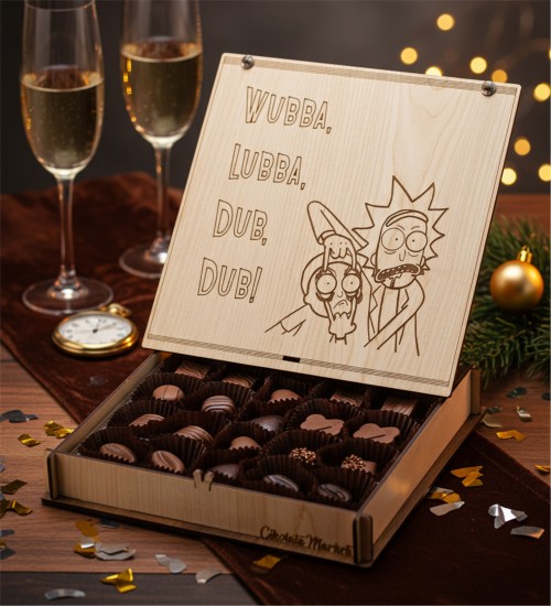 Rick and Morty Temalı Hediye Çikolata - Wubba Lubba Dub Dub ile Mizah ve Lezzeti Bir Araya Getiren Eğlenceli