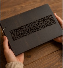 Ahşap Kendin Yap Fotoğraf Albümü - Selçuklu Yıldızı Süslemeli - Anılarınıza Tarihî Bir Estetik Katın