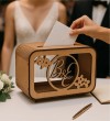 Takı / Zarf Sandığı - Şık Tasarım, Şeffaf Pleksili, Ahşap - Zarafet ve Fonksiyonelliği Buluşturan Özel Bir Parça