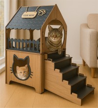 Teraslı Kedi Evi - Dubleks Çift Katlı Modern İç Mekana Uygun - Kediniz İçin Hem Eğlenceli Hem Konforlu Bir Yaşam Alanı Teraslı Kedi Evi - Dubleks Çift Katlı Modern İç Mekana Uygun - Kediniz İçin Hem Eğlenceli Hem Konforlu Bir Yaşam Alanı
