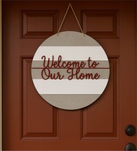 Ahşap Kapı/Duvar Süsü -Welcome To Our Home- Yazılı Şık Tasarımı ile Misafirlerinize Sevgiyle Merhaba Deyin Ahşap Kapı/Duvar Süsü -Welcome To Our Home- Yazılı Şık Tasarımı ile Misafirlerinize Sevgiyle Merhaba Deyin