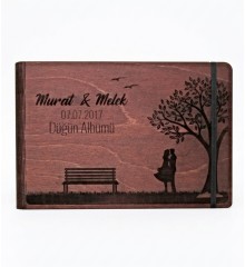 Fotoğraf Albümü - İsimli ve Tarihli Ahşap Akordiyon Tasarım ile En Güzel Anılarınızı Şıkça Saklayın
