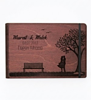 Fotoğraf Albümü - İsimli ve Tarihli Ahşap Akordiyon Tasarım ile En Güzel Anılarınızı Şıkça Saklayın