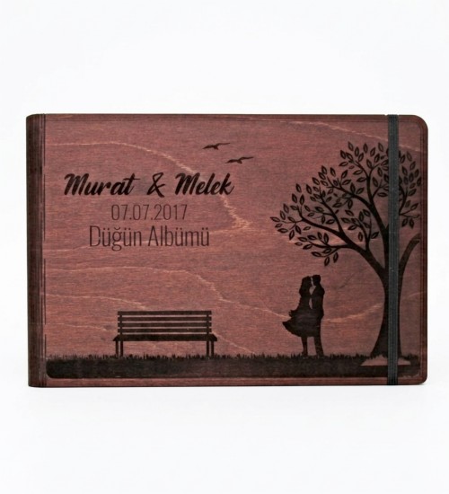 Fotoğraf Albümü - İsimli ve Tarihli Ahşap Akordiyon Tasarım ile En Güzel Anılarınızı Şıkça Saklayın
