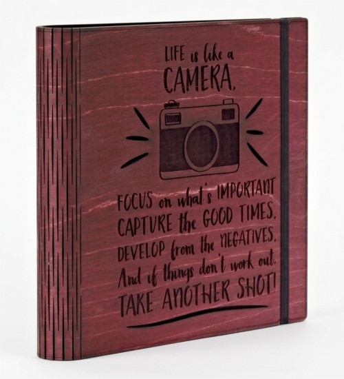 Fotoğraf Albümü -Life is Like a Camera- Ahşap, Kendin Yap - Anılarınızı Hayatın En Güzel Kareleriyle Saklayın