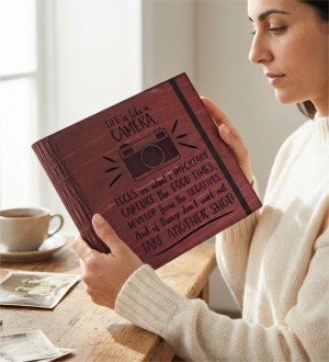 Fotoğraf Albümü -Life is Like a Camera- Ahşap, Kendin Yap - Anılarınızı Hayatın En Güzel Kareleriyle Saklayın