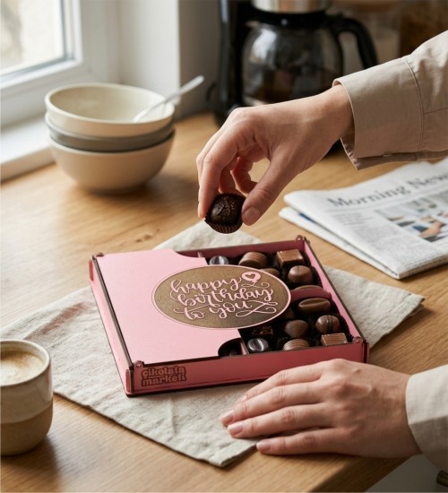 Hediyelik Çikolata - Doğum Günü, Happy Birthday To You Yazılı, Kutlamalar İçin Tatlı ve Renkli Bir Seçim