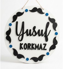 İsimli Ahşap Kapı Süsü - Erkek Bebek ve Çocuk Odaları İçin Miniklerin Dünyasına Özel Dekorasyon