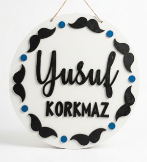 İsimli Ahşap Kapı Süsü - Erkek Bebek ve Çocuk Odaları İçin Miniklerin Dünyasına Özel Dekorasyon