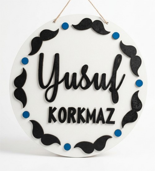 İsimli Ahşap Kapı Süsü - Erkek Bebek ve Çocuk Odaları İçin Miniklerin Dünyasına Özel Dekorasyon