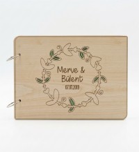 Kendin Yap Fotoğraf Albümü - İsimli, Tarihli ve Çiçek Desenli Özel Tasarım - Anılarınızı Çiçeklerle Süsleyin