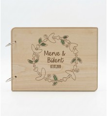 Kendin Yap Fotoğraf Albümü - İsimli, Tarihli ve Çiçek Desenli Özel Tasarım - Anılarınızı Çiçeklerle Süsleyin