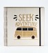 Seyahat Fotoğraf Albümü -Seek Adventure- Yazılı Ahşap Tasarım - Anılarınızı Keşif Ruhu ile Saklayın