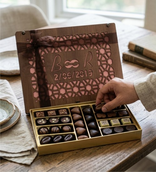 Söz ve Kız İsteme Çikolatası - Harfli, Tarihli, Büyük Boy Kutulu Tatlı Hediye - Özel Anlara Özel Bir Dokunuş