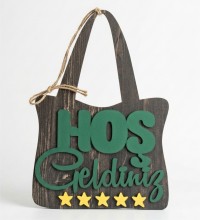 Hoş Geldiniz Kapı Süsü -Yıldızlı, Alışveriş Çantası- Tasarımı ile Eğlenceli ve Sıcacık Karşılama