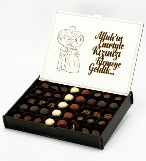 İsimli İsteme Çikolatası - Spesiyal Allah'ın Emriyle Kızınızı Almaya Geldim - Lezzet ve İnce Düşüncenin Zarif Bir Araya Gelişi