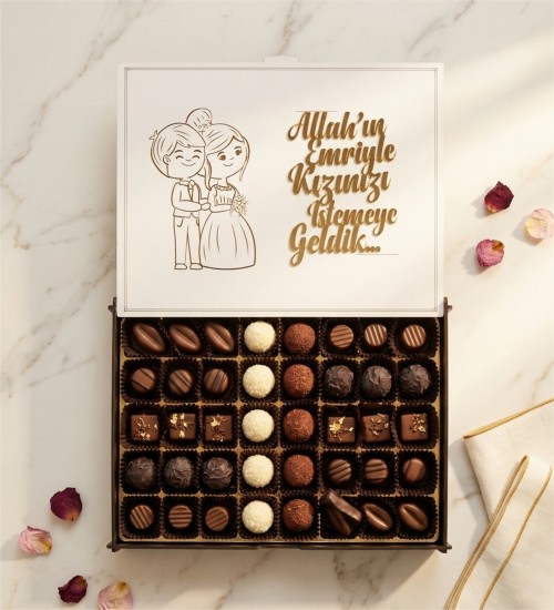 İsimli İsteme Çikolatası - Spesiyal Allah'ın Emriyle Kızınızı Almaya Geldim - Lezzet ve İnce Düşüncenin Zarif Bir Araya Gelişi