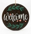 Kalpli Kapı Süsü -Welcome- Yazılı Ağaç Dalı Süslemeli Ahşap ile Sevgi Dolu Bir Giriş Atmosferi
