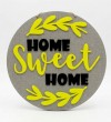 Kapı Süsü Pleksi + Ahşap - Home Sweet Home Yazılı, Süslemeli - Evinizin Girişine Sıcacık ve Zarif Bir Karşılama