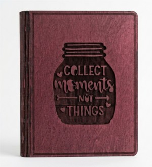 Anı Koleksiyonu Yazılı Ahşap Kapaklı Özel Üretim Şık Defter