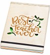 Best Teacher Ever Yazılı Ahşap Kapaklı A5 Boyutunda Defter