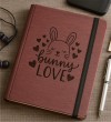 Bunny Love Ahşap Kapaklı Defter