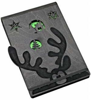 Yılbaşı Temalı Ahşap Kapaklı Değiştirilebilir Kağıtlı A5 Defter