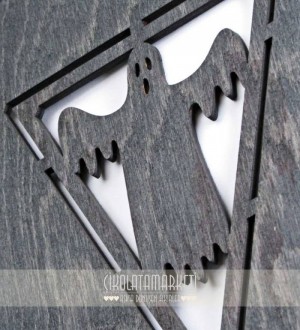 Hayalet Figürlü Ahşap Kapaklı Özel Üretim Şık Defter Hayalet Figürlü Ahşap Kapaklı Özel Üretim Şık Defter