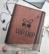 Hip-Hop Figürlü Ahşap Kapaklı Özel Üretim Şık Defter