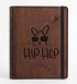 Hip-Hop Figürlü Ahşap Kapaklı Özel Üretim Şık Defter