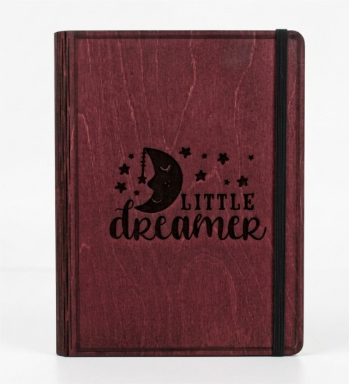 Little Dreamer Yazılı Ahşap Kapaklı Özel Üretim Şık Defter